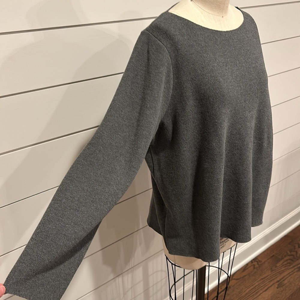 Zara Trafaluc long sleeve gray sweater. Size large